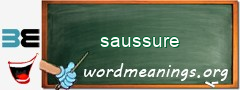 WordMeaning blackboard for saussure